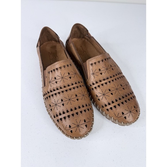 Miz Mooz Shoes - Miz Mooz Nyla Slip On Shoes Perforated Cut Outs Brown Woman's Size 36 US 5.5
